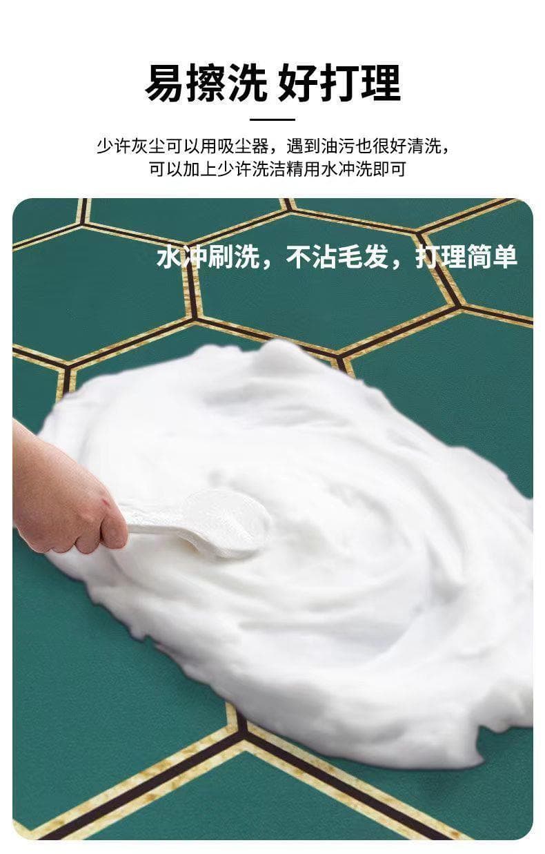 収納も折りたためる大判サイズ！飽きのこない北欧風キッチンマット