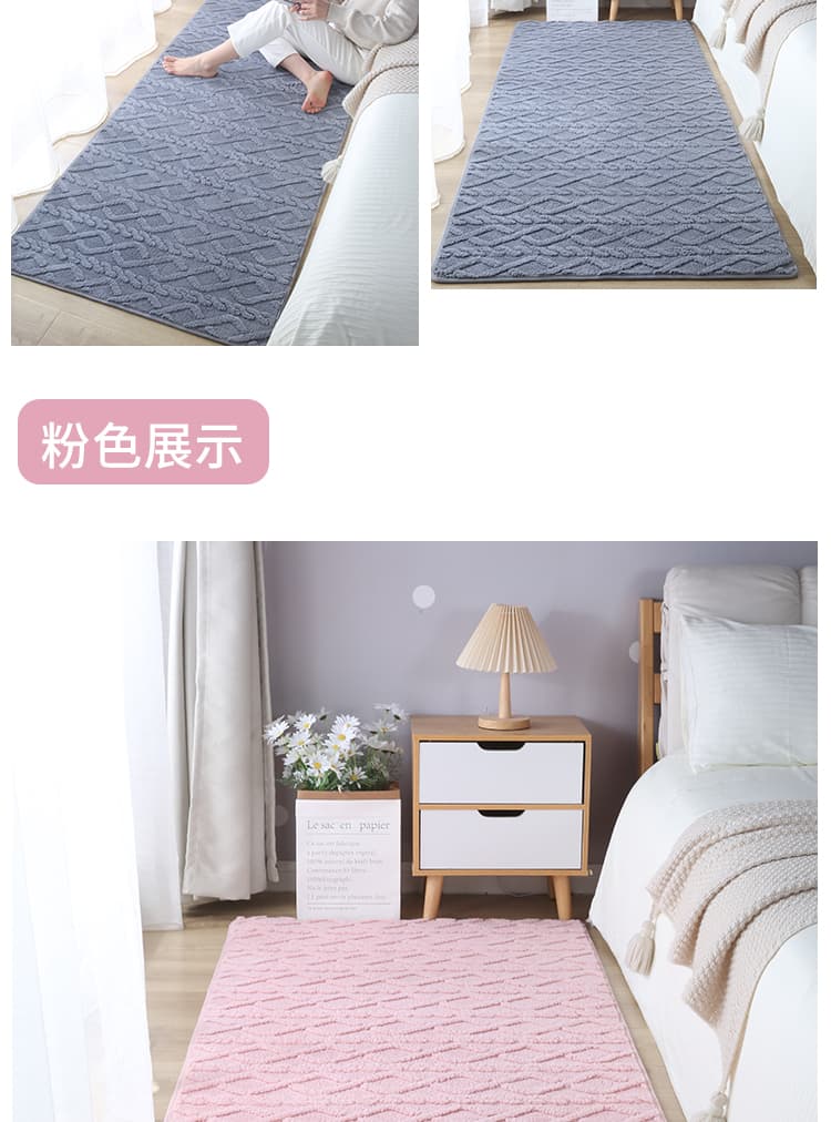 サイズオーダーも可能で温かくフィットする北欧シンプルキッチンマット