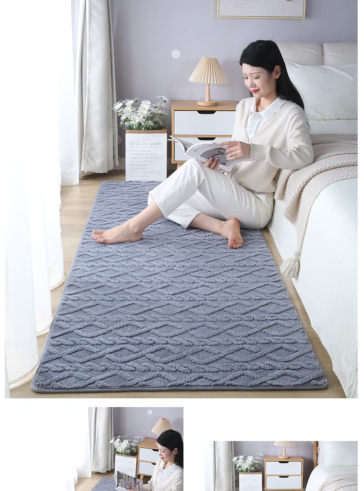 サイズオーダーも可能で温かくフィットする北欧シンプルキッチンマット