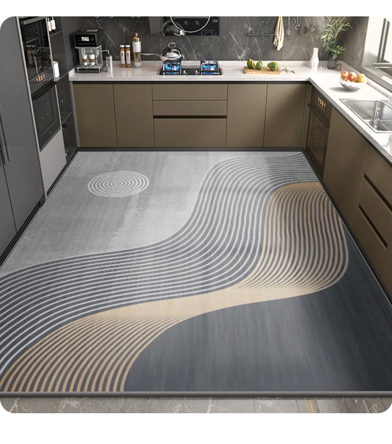 北欧風のシンプル模様で選べる豊富なサイズのおしゃれキッチンマット