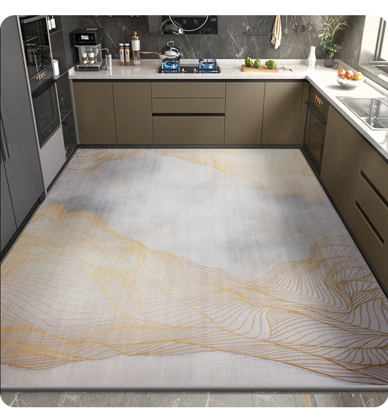 北欧風のシンプル模様で選べる豊富なサイズのおしゃれキッチンマット