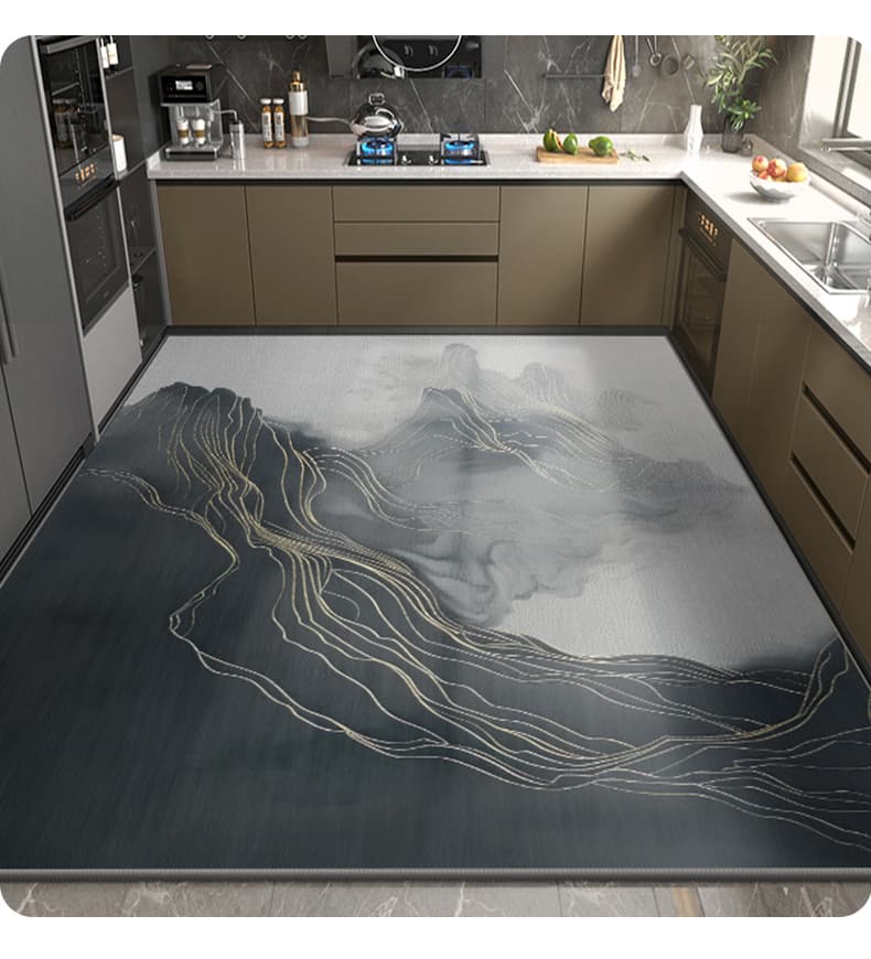 北欧風のシンプル模様で選べる豊富なサイズのおしゃれキッチンマット