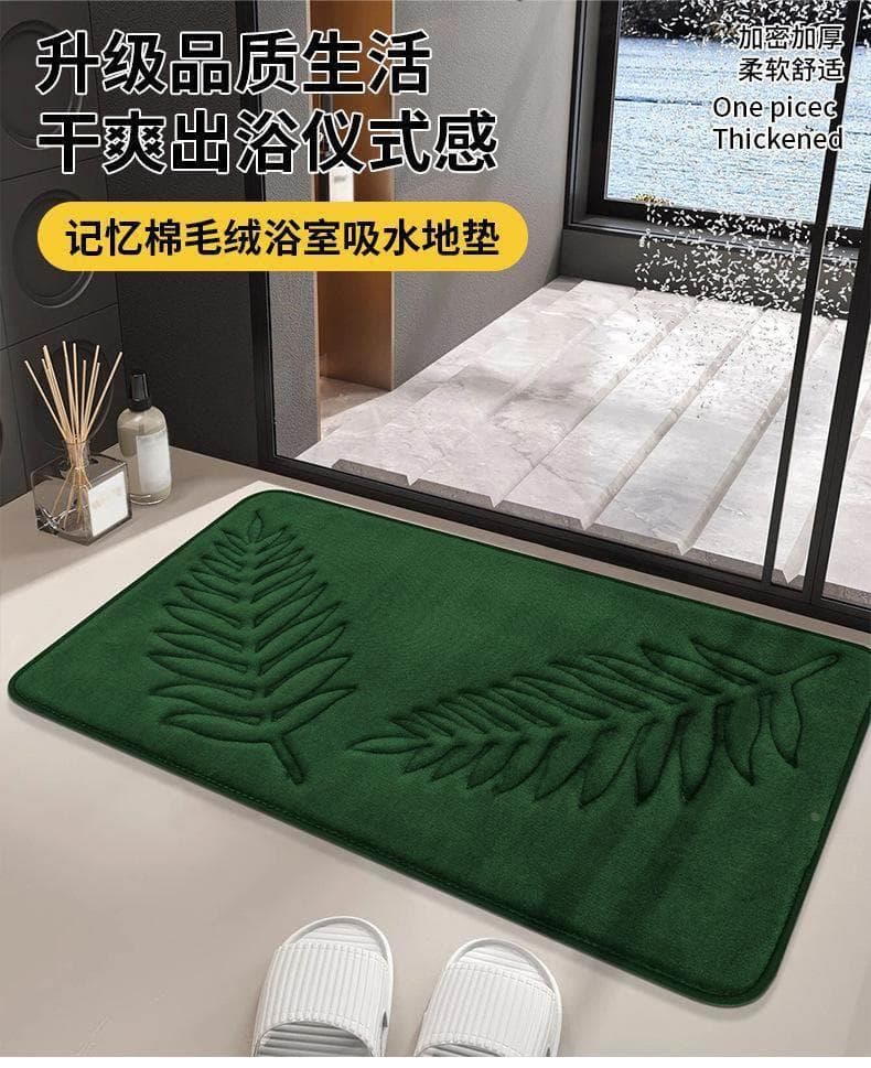 ナチュラル素材で癒される厚手クッションの滑り止め付きキッチンマット