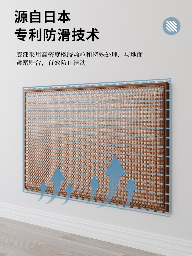夏の台所を爽やかに彩る日式シンプルデザインの拭けるキッチンマット