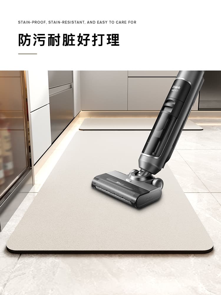 シンプルで上質な北欧モダン風デザインの多サイズ選べるキッチンマット