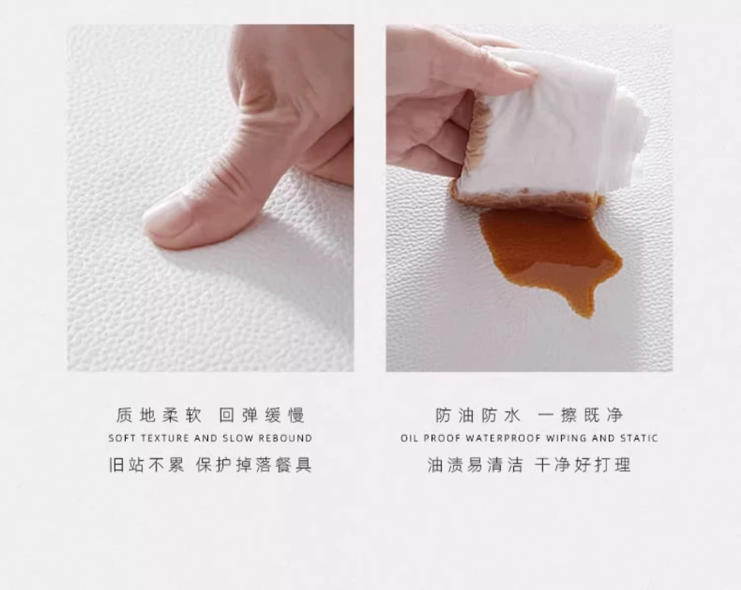 L字型で隙間にぴったりフィット 高級革調デザインのおしゃれキッチンマット