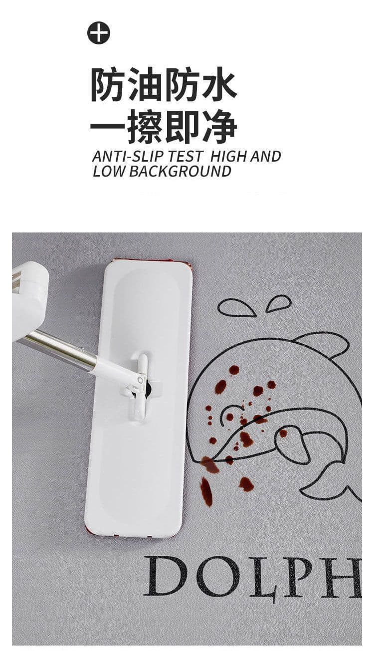 植物柄が美しい北欧風デザインのサイズオーダーできるキッチンマット