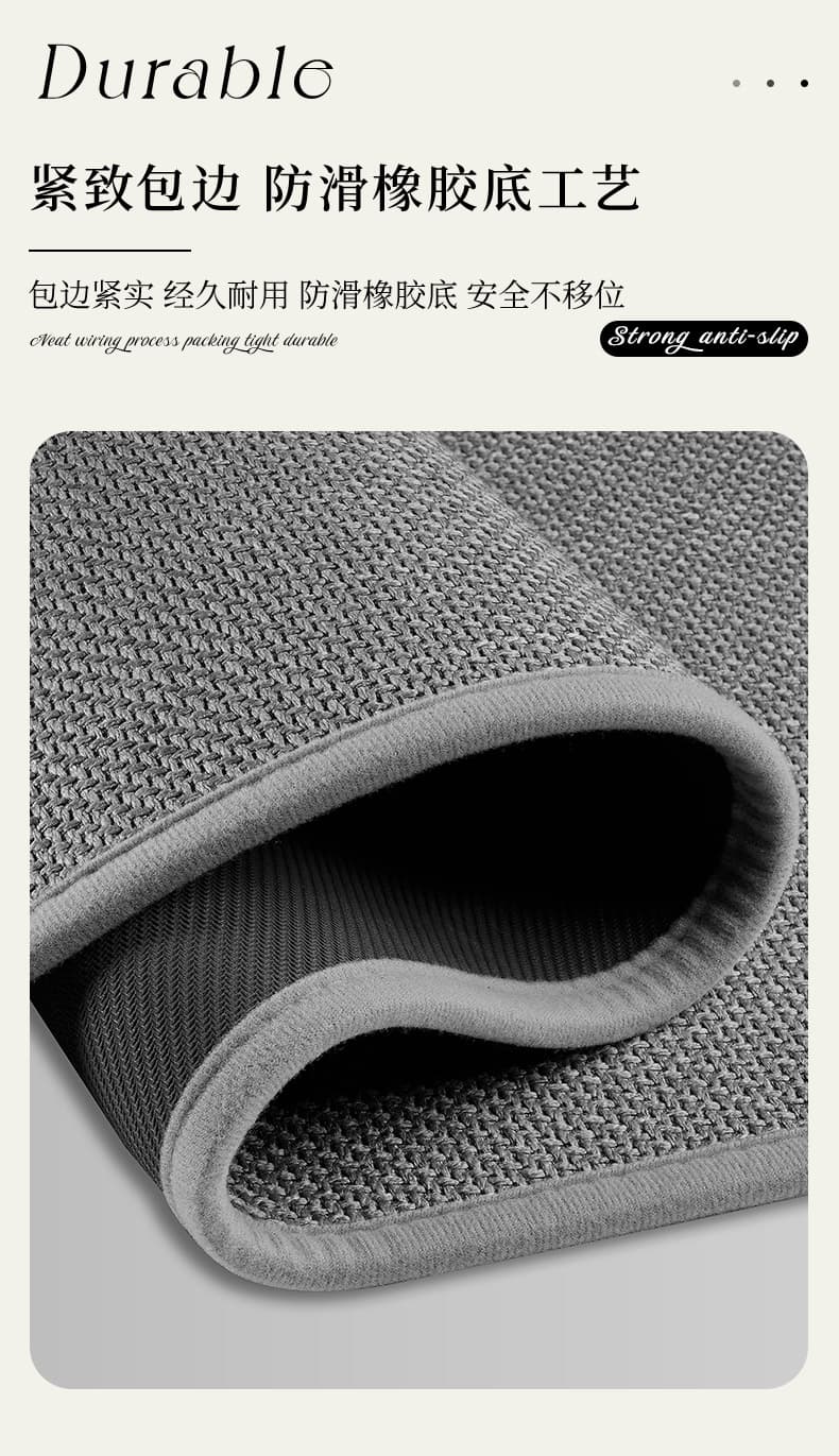 北欧モダンで美しく、L字型オーダー対応の高級キッチンマット