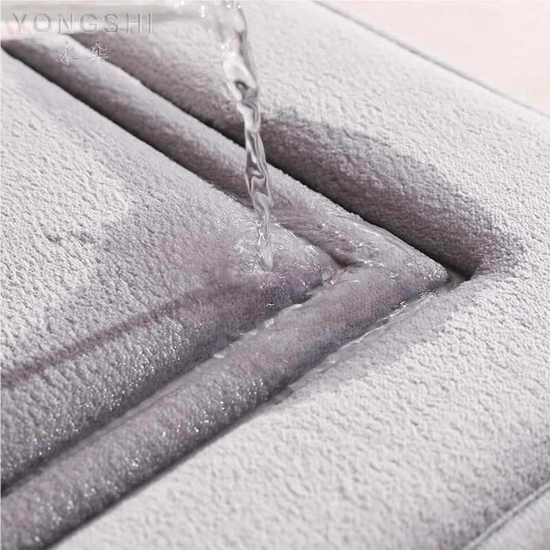 洗濯機でお気軽ケアできる滑り止め付きシンプルキッチンマット