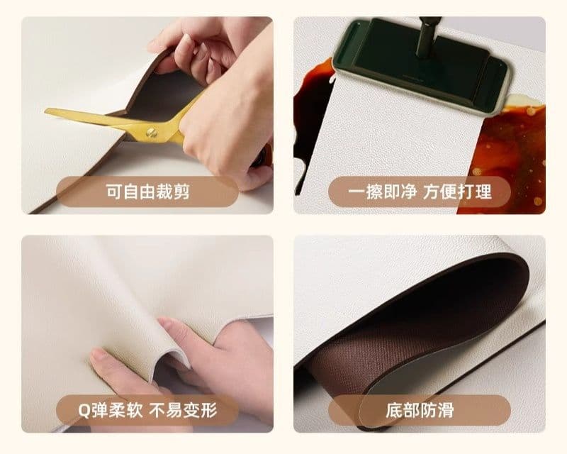 花柄デザインが可愛い270cm滑り止め付きキッチンマット洗える拭ける
