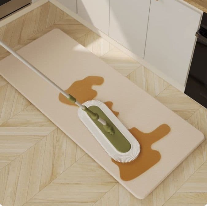 厚8mmクッションで疲れにくい北欧風デザインのキッチンマット