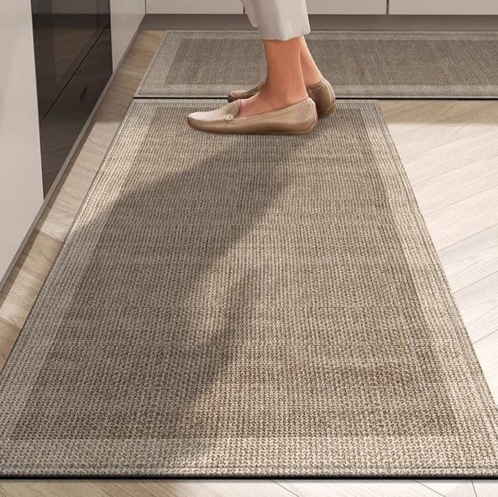 低反発クッションで疲れにくい幾何学模様の北欧風キッチンマット