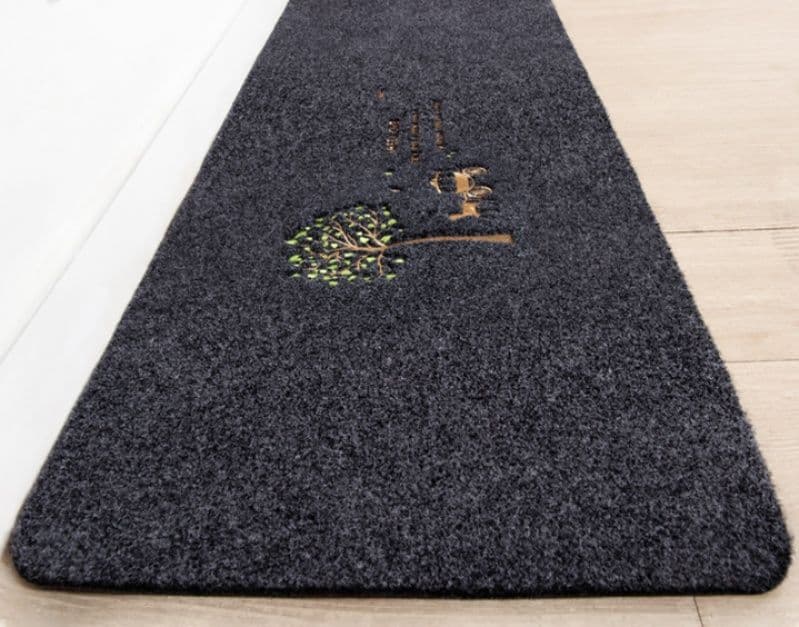 吸水速乾で滑り止め付き！270cmロングサイズの北欧風キッチンマット