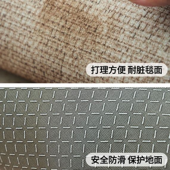 防水防油加工で汚れに強い！270cmロングのギリシャ柄キッチンマット
