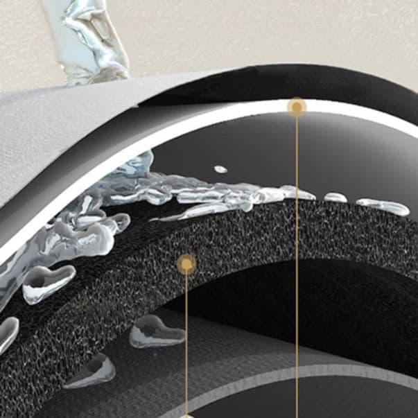 吸水撥水で汚れ知らず！洗える透明クリアデザインのキッチンマット