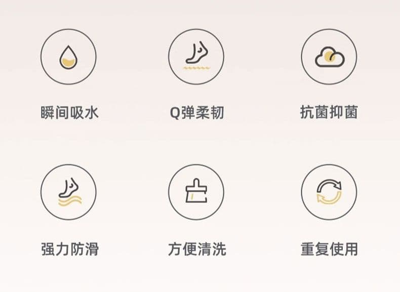 滑り止め付きで安全！吸水速乾の透明デザインキッチンマット多サイズ展開