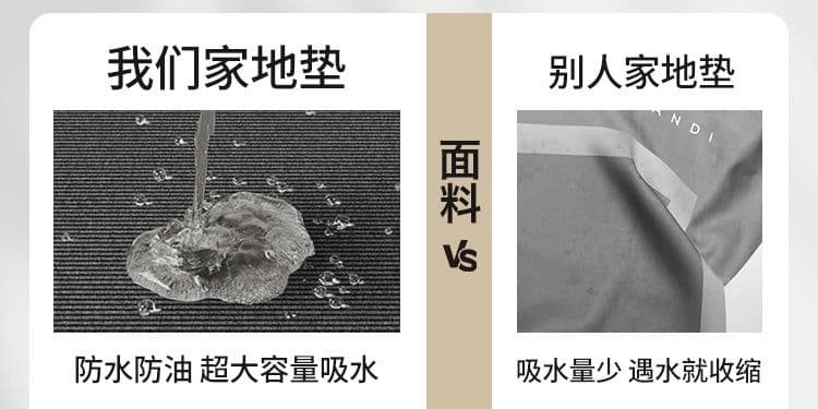 拭けて洗える！滑り止め付き防油キッチンマット豊富なサイズ展開