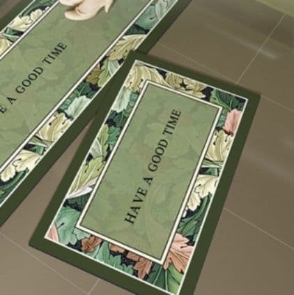 防水防油で汚れに強い！滑り止め付きPVC製キッチンマット拭ける