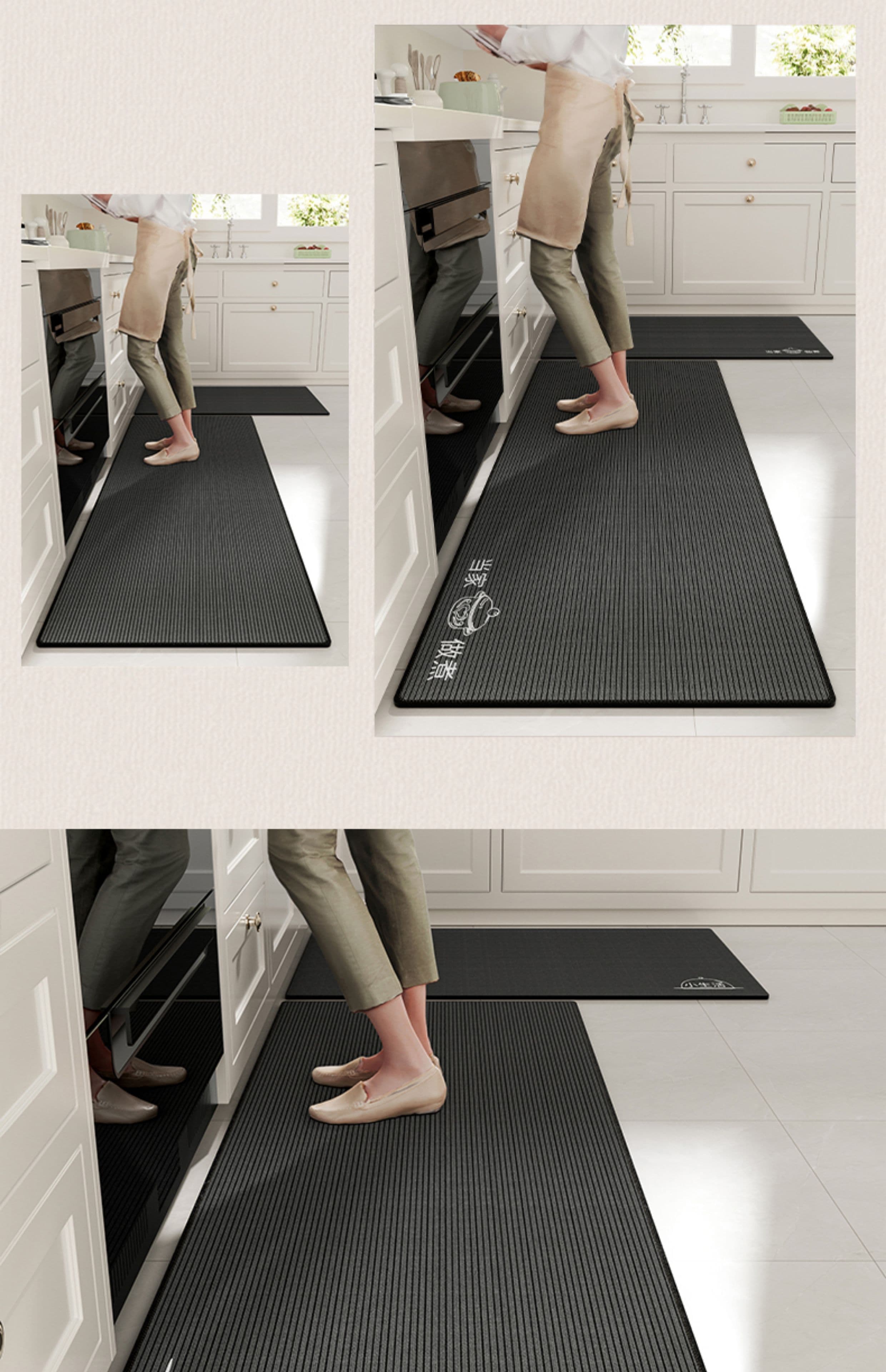 温かみあるストライプ柄で選べるサイズ豊富なおしゃれキッチンマット