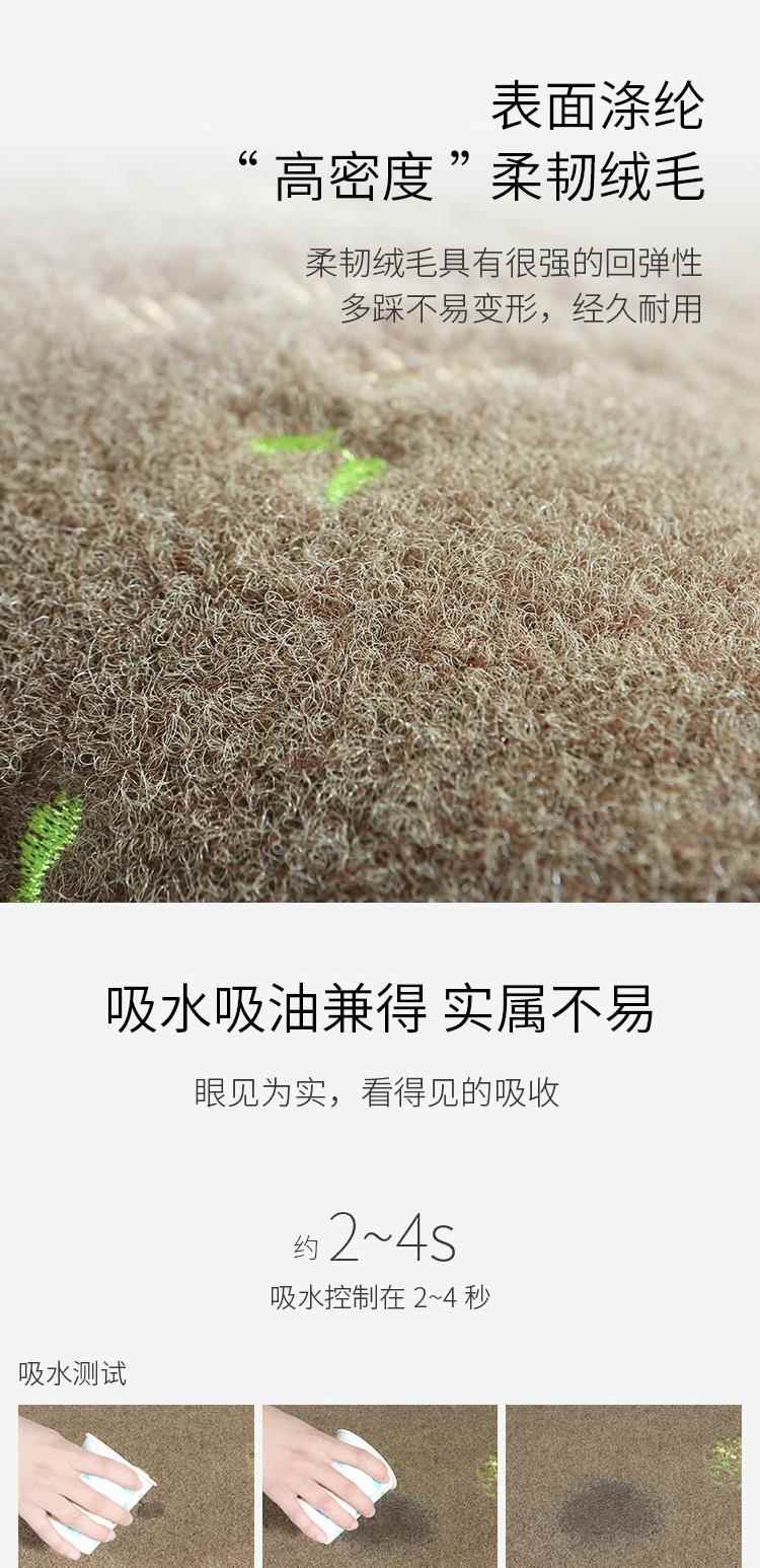 四葉のクローバー柄で華やかに飾る!安全安心の滑り止め付きキッチンマット