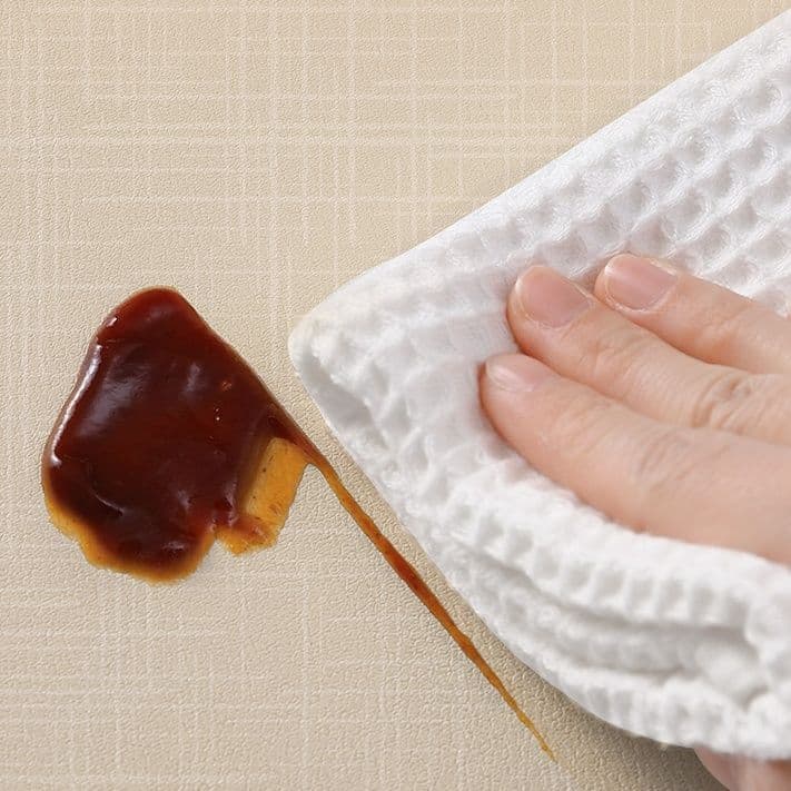 玄関やキッチンに馴染む北欧幾何学柄の厚手キッチンマット