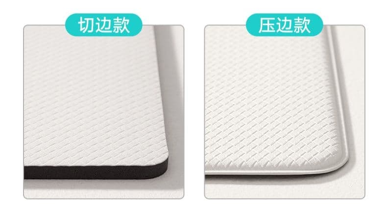 疲れにくいクッション性で快適!270cm花柄キッチンマット拭ける防水