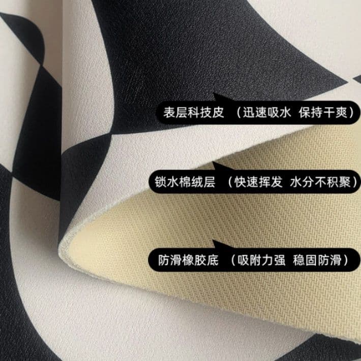 透明で拭けるPVC素材!防水滑り止め付きキッチンマット9サイズ展開