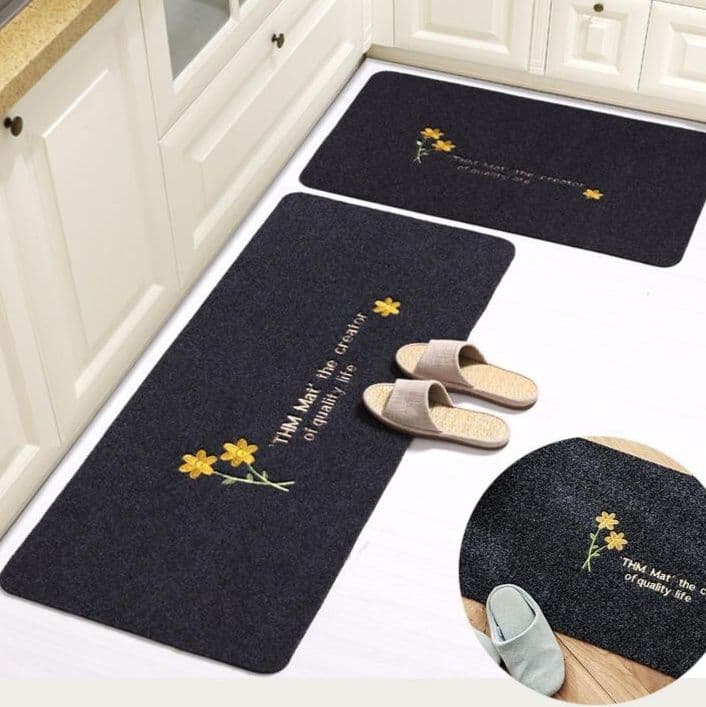 透明デザインで拭き取れる!滑り止め付きおしゃれキッチンマット40~80cm