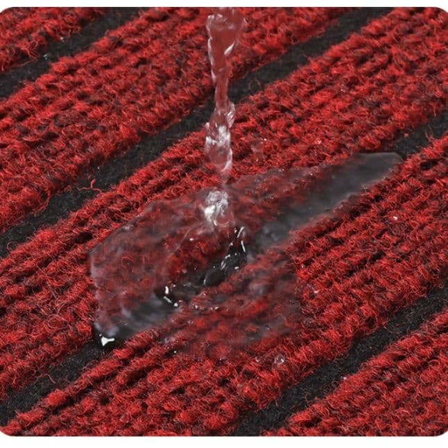 防水撥水で汚れにくい!洗える滑り止め付きストライプ柄キッチンマット
